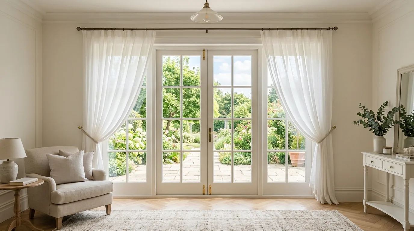 13 Elegant Window Treatments for French Doors to Add Privacy